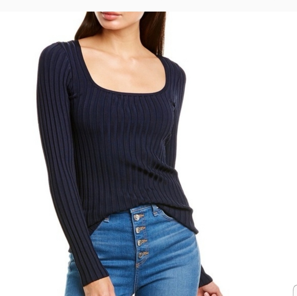 Veronica Beard long sleeve navy medium tee